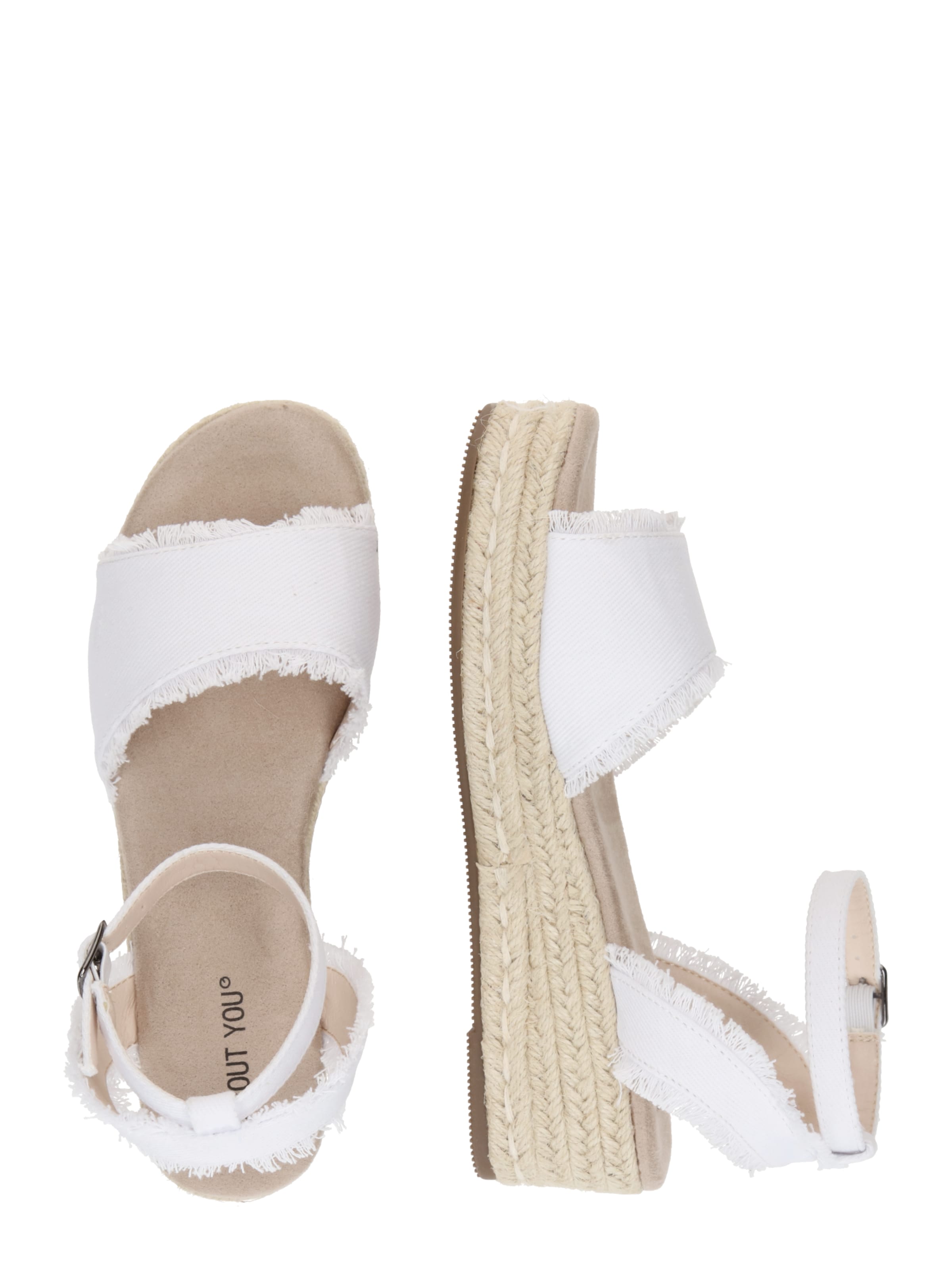 balta ABOUT YOU Basutės su dirželiais 'Leni'