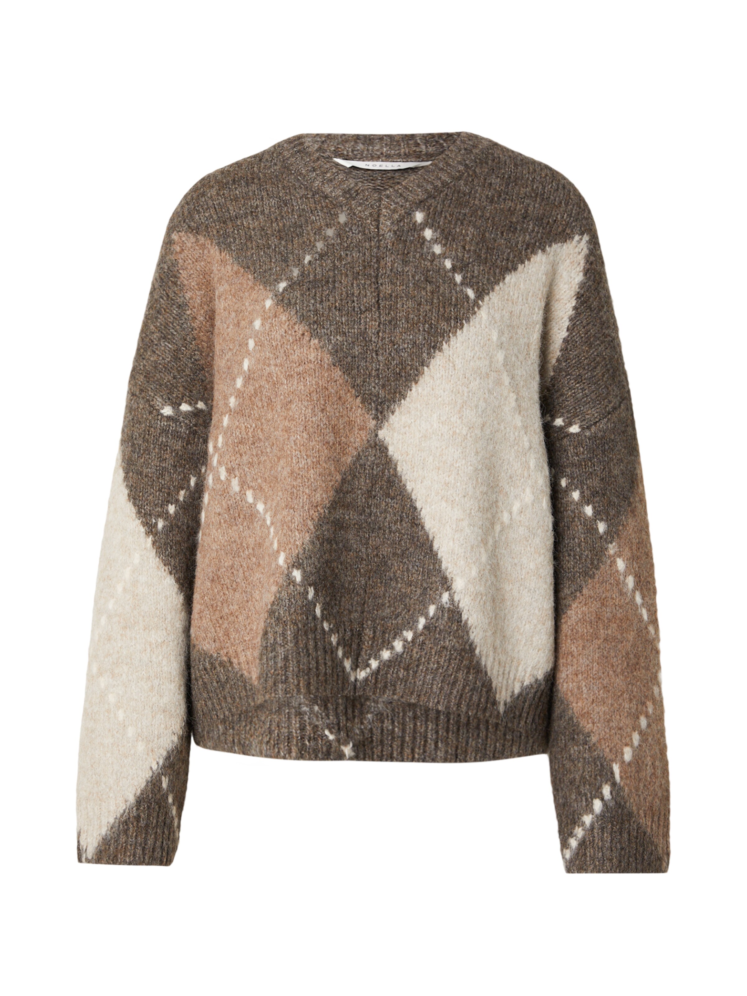 Noella Oversized Sweater 'Lai' in Brown: front