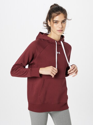 UNDER ARMOUR Sportief sweatshirt 'Rival' in Rood: voorkant