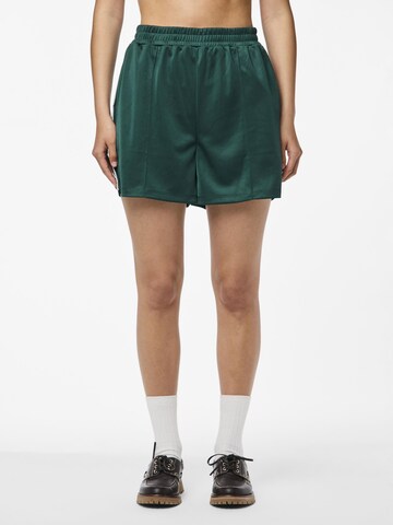 PIECES Regular Trousers 'PCGrace' in Green: front