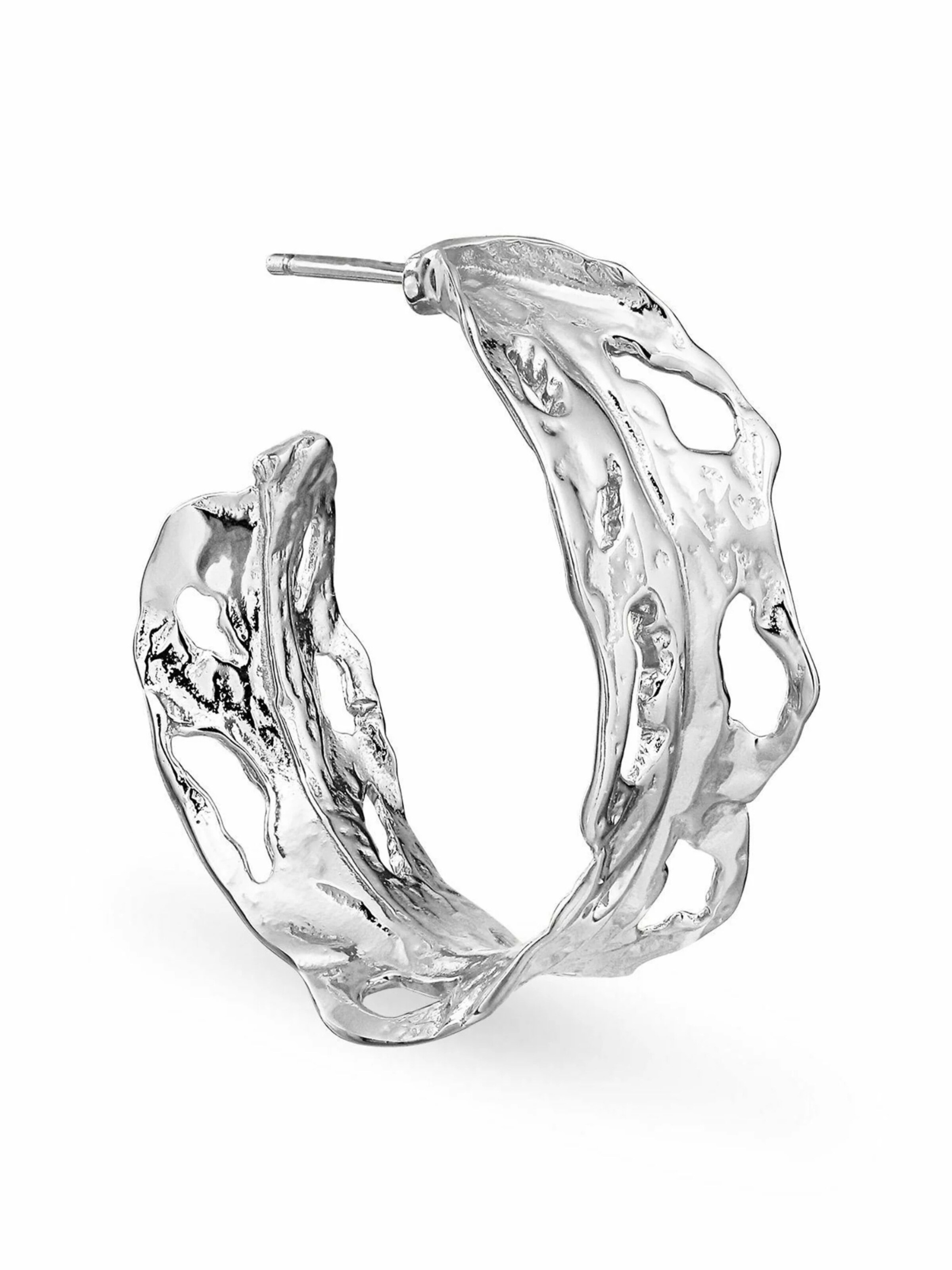 Jane Kønig Øreringe 'Big Leaf' i sølv