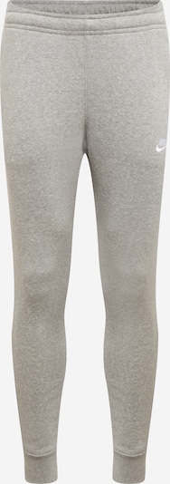 Nike Sportswear Bukse 'Club Fleece' i lysegrå / hvit, Produktvisning