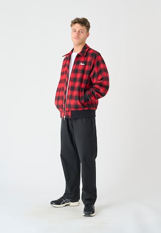 Cleptomanicx Between-Season Jacket 'Checker' in Red