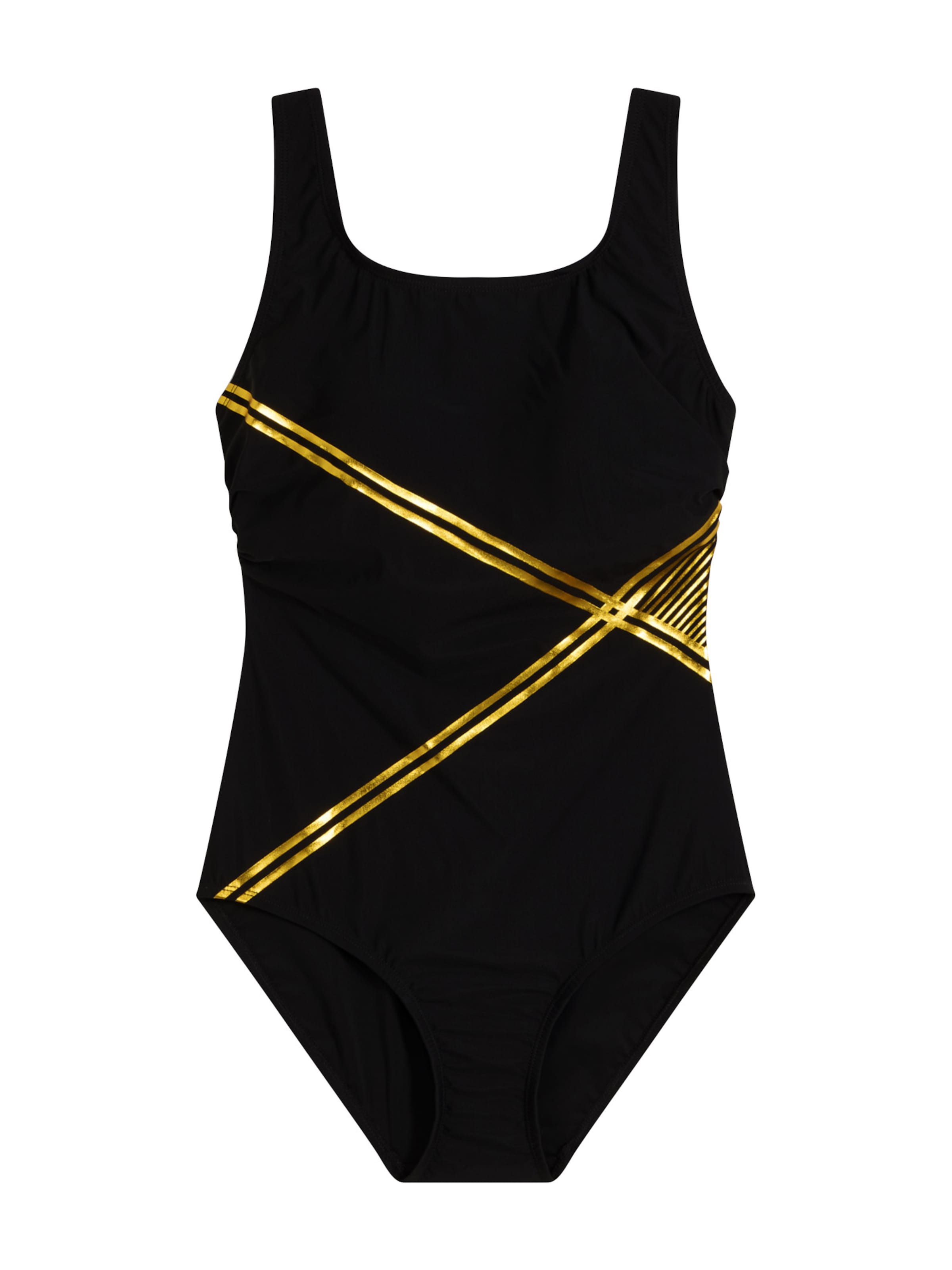 bonprix Shapingbadeanzug in Schwarz: Vorderseite