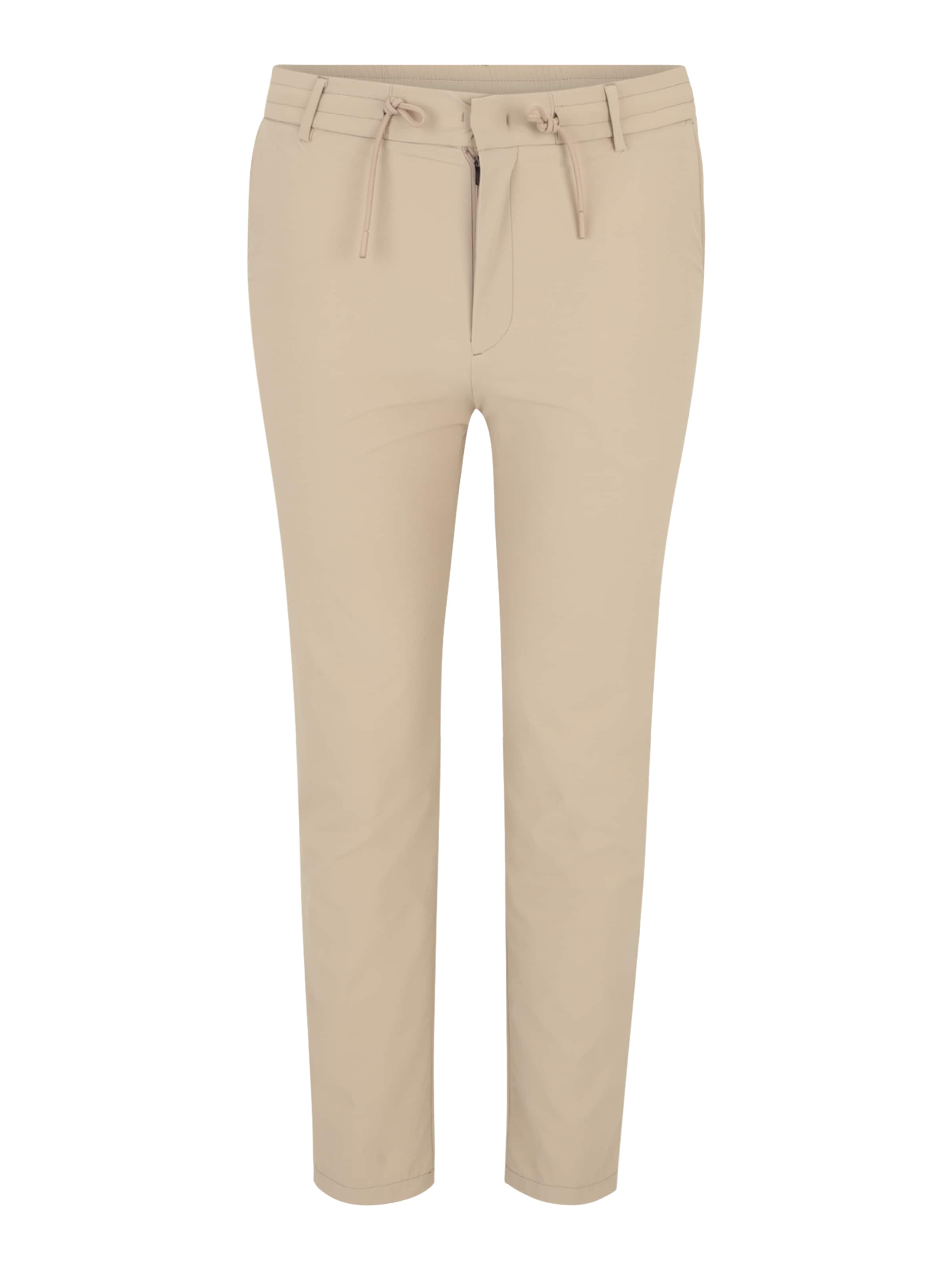 Effilé Pantalon 'Perin' BOSS en beige : devant