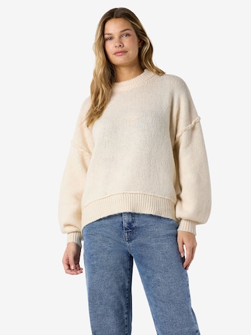 Noisy may - Pullover 'NMLUISA' em bege: frente