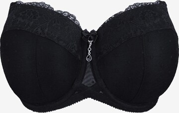 SugarShape Bandeau Bra 'Diamond' in Black: front