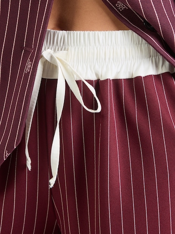 Hailys - Perna larga Calças 'Cl44eona' em vermelho