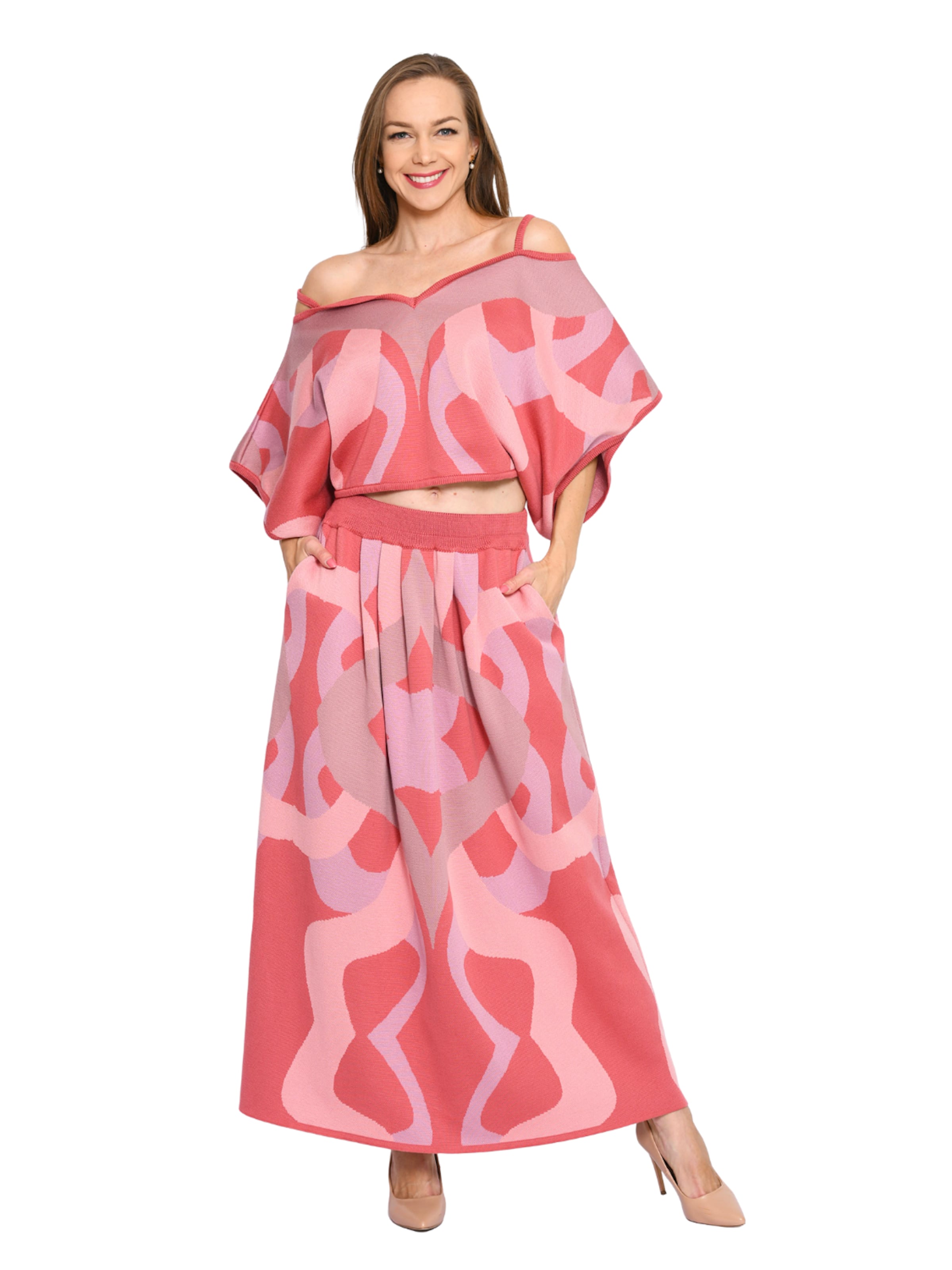 Csillag Zsuzsi - Falda 'Dreamgate Ruffled Pocket' en marrón