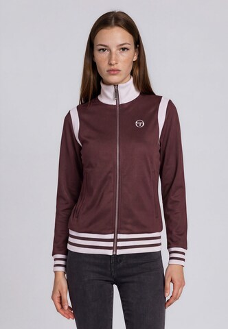Veste de survêtement Sergio Tacchini en marron : devant