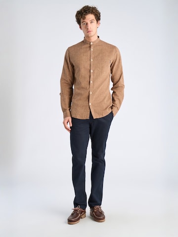 Lindbergh Regular fit Overhemd in Bruin