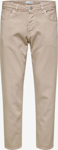 regular Jeans 'ALDU' di SELECTED HOMME in beige: frontale