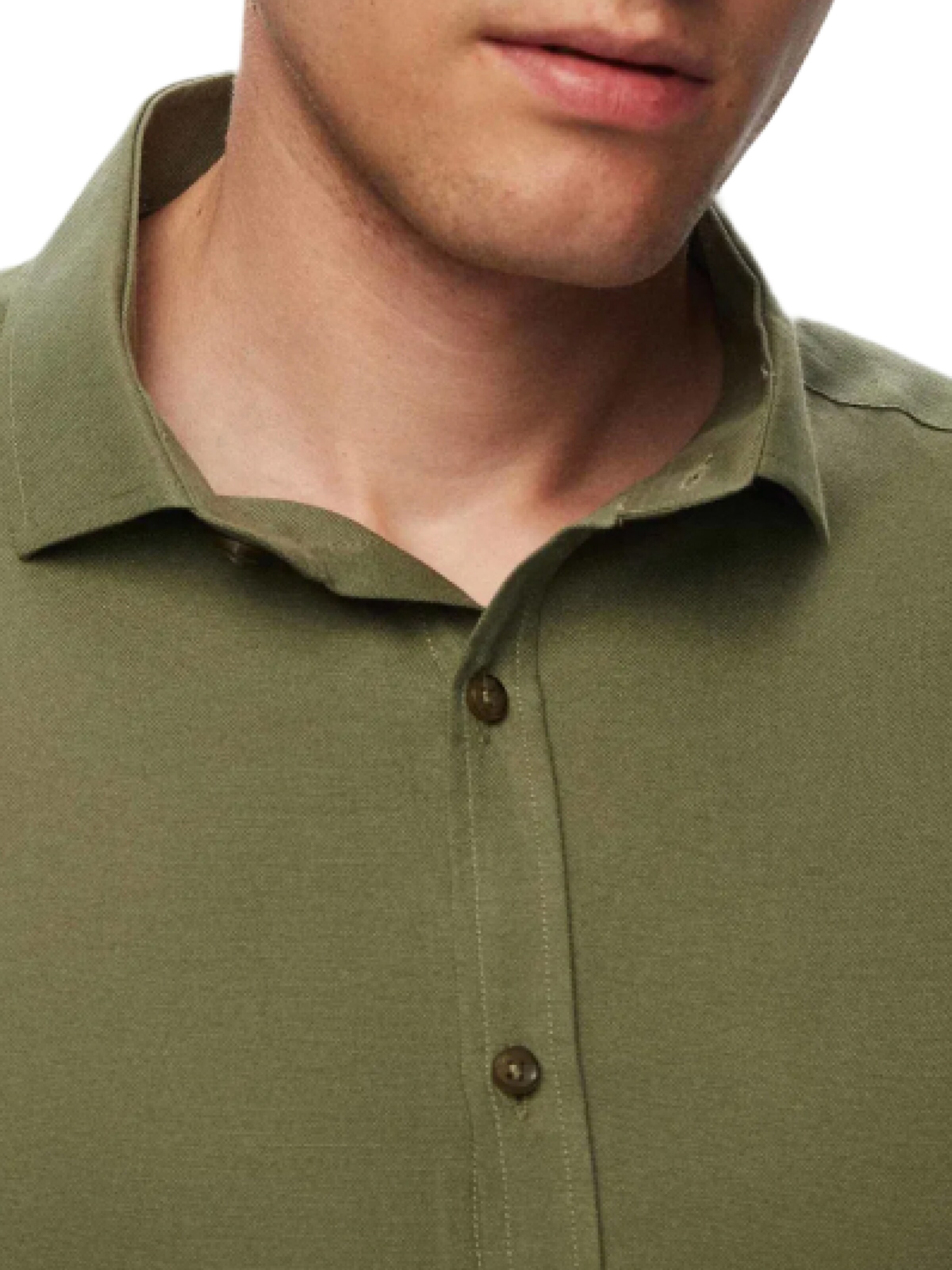 D’S Damat Slim fit Zakelijk overhemd in Groen