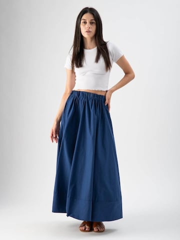 MND Rock 'Long poplin skirt' in Blau