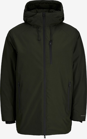 Jack & Jones Plus Between-seasons parka 'JJSage' in Green: front