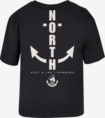 F4NT4STIC Shirt 'North Anchor Knut & Jan Hamburg' in Schwarz