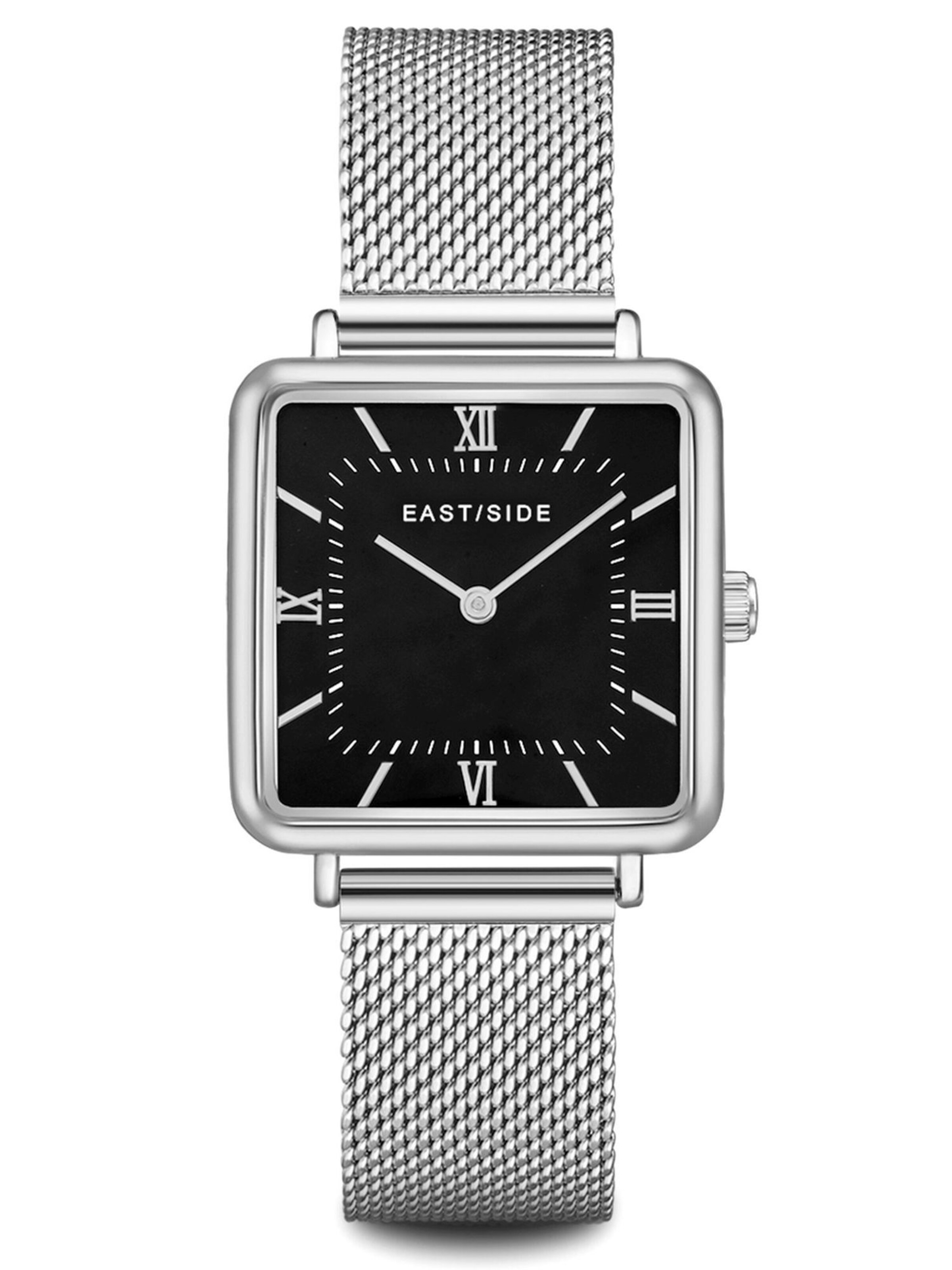 Eastside Analoguhr in Silber: Vorderseite