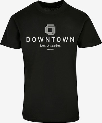 F4NT4STIC Shirt 'Downtown LA' in Zwart: voorkant