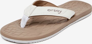 Orsay T-Bar Sandals in White: front