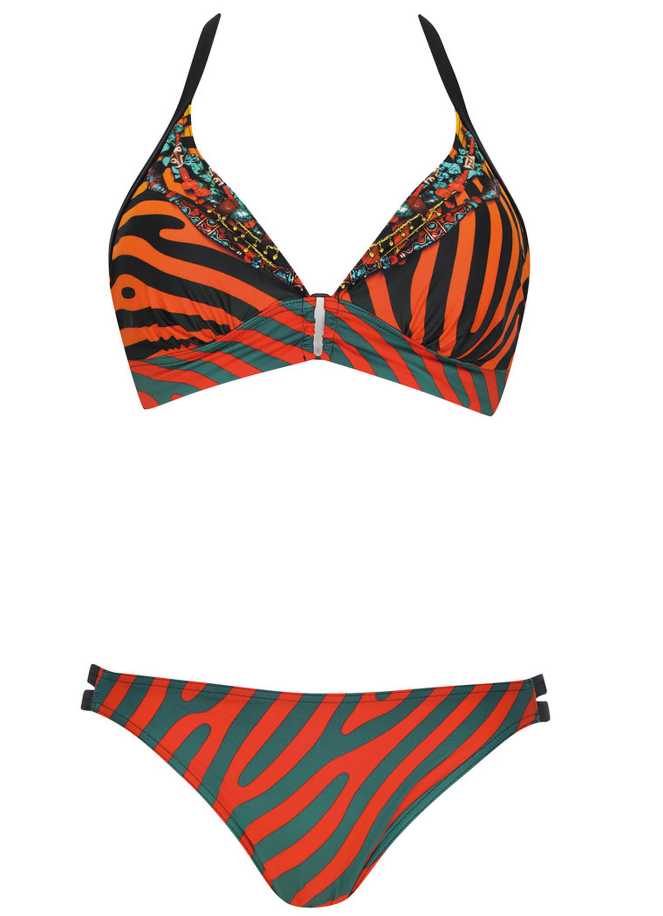 SUNFLAIR Triangle Bikini in Orange: front
