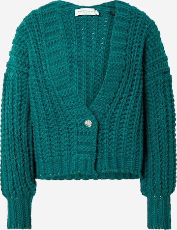 POM Amsterdam Knit Cardigan in Green: front