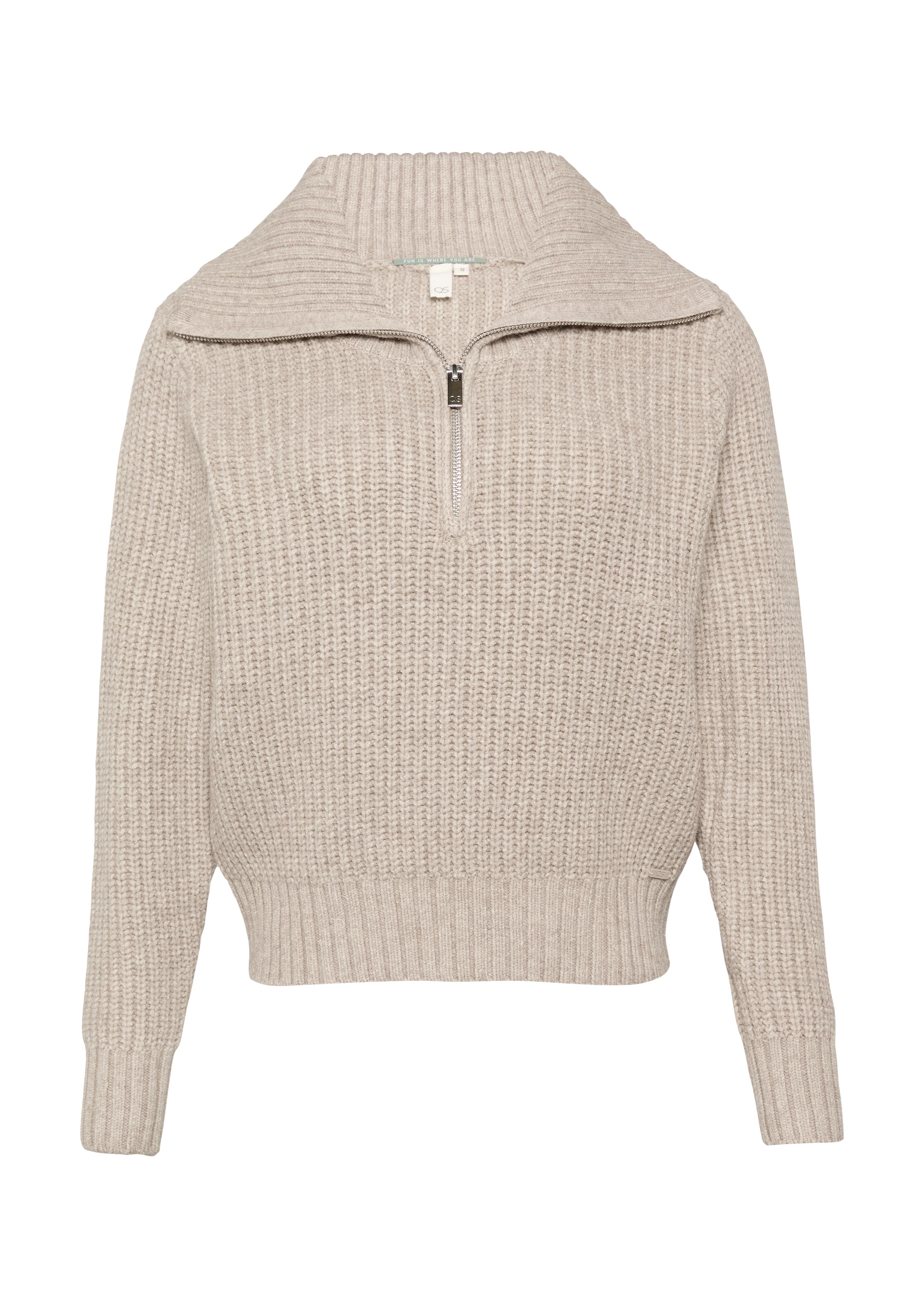QS Pullover in Beige: Vorderseite