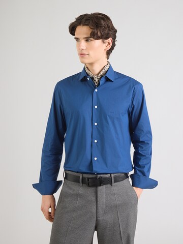 Michael Kors Slim fit Poslovna srajca 'FIL A FIL' | modra barva: sprednja stran