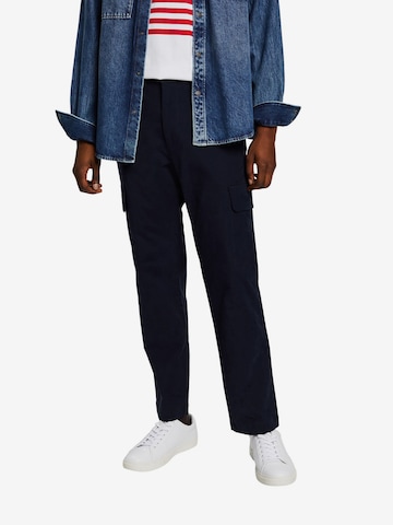 ESPRIT Regular Cargobroek in Blauw: voorkant