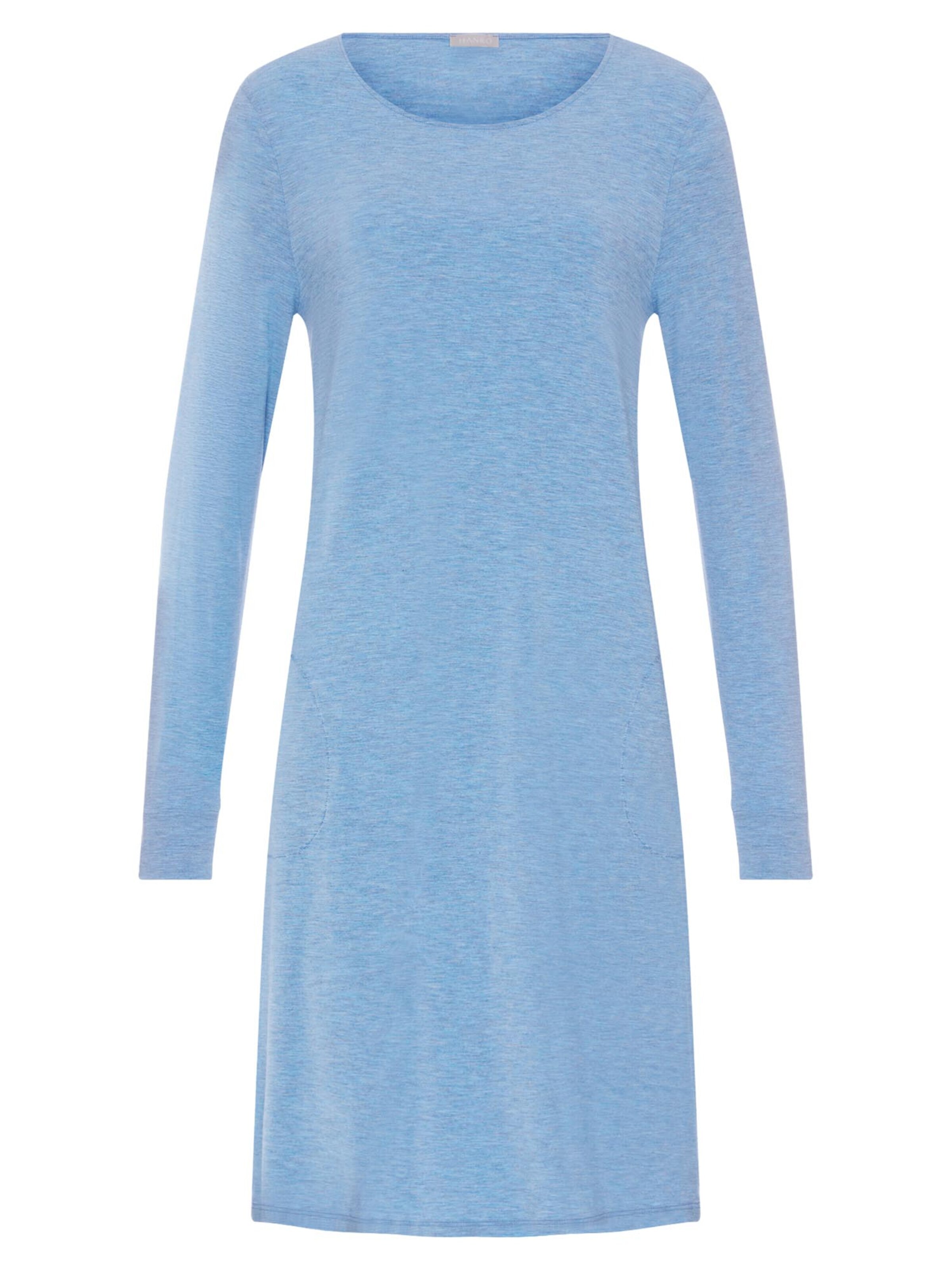 Hanro Nightgown 'Natural Elegance' in Blue: front