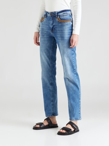 PULZ Jeans Regular Jeans 'ZELLE' in Blauw: voorkant