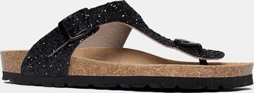 Bayton Teenslipper 'Mercure' in Zwart