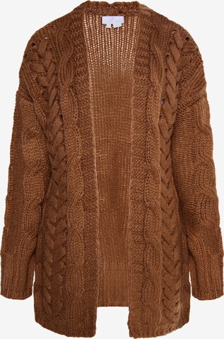 usha WHITE LABEL Knit cardigan in Brown: front