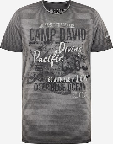 CAMP DAVID Shirt in Grey: front