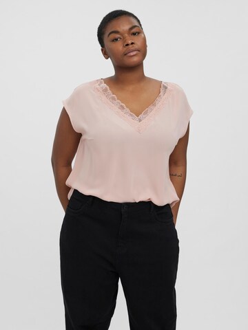 Vero Moda Curve Bluse 'Maple' in Pink: predná strana