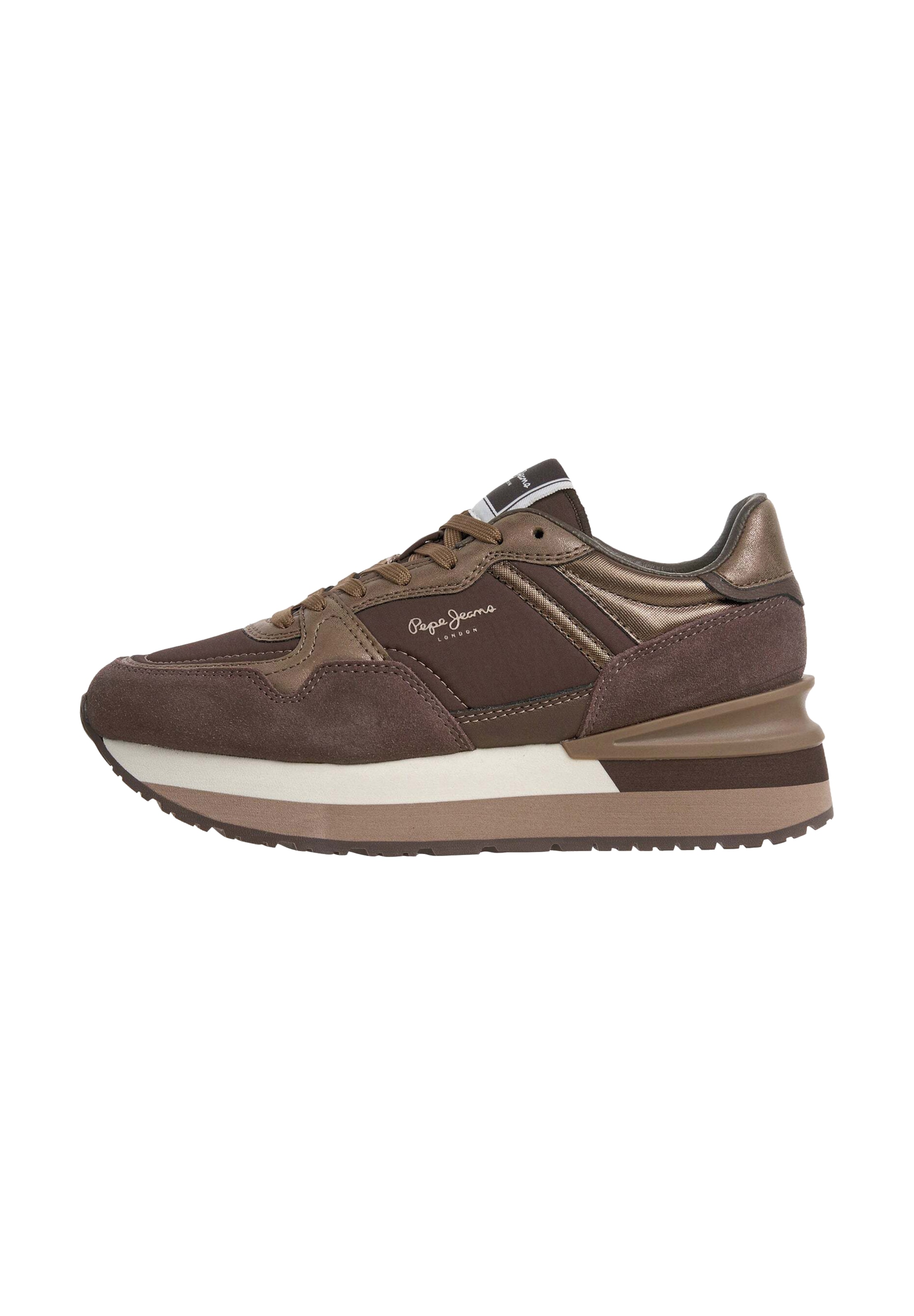 Pepe Jeans - Zapatillas deportivas bajas 'Nala Night' en marrón: frente