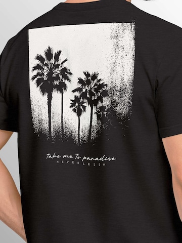 Neverless Shirt 'Palmen' in Black
