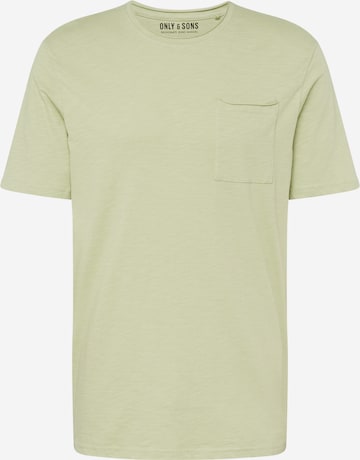 T-Shirt 'ROY' Only & Sons en vert : devant