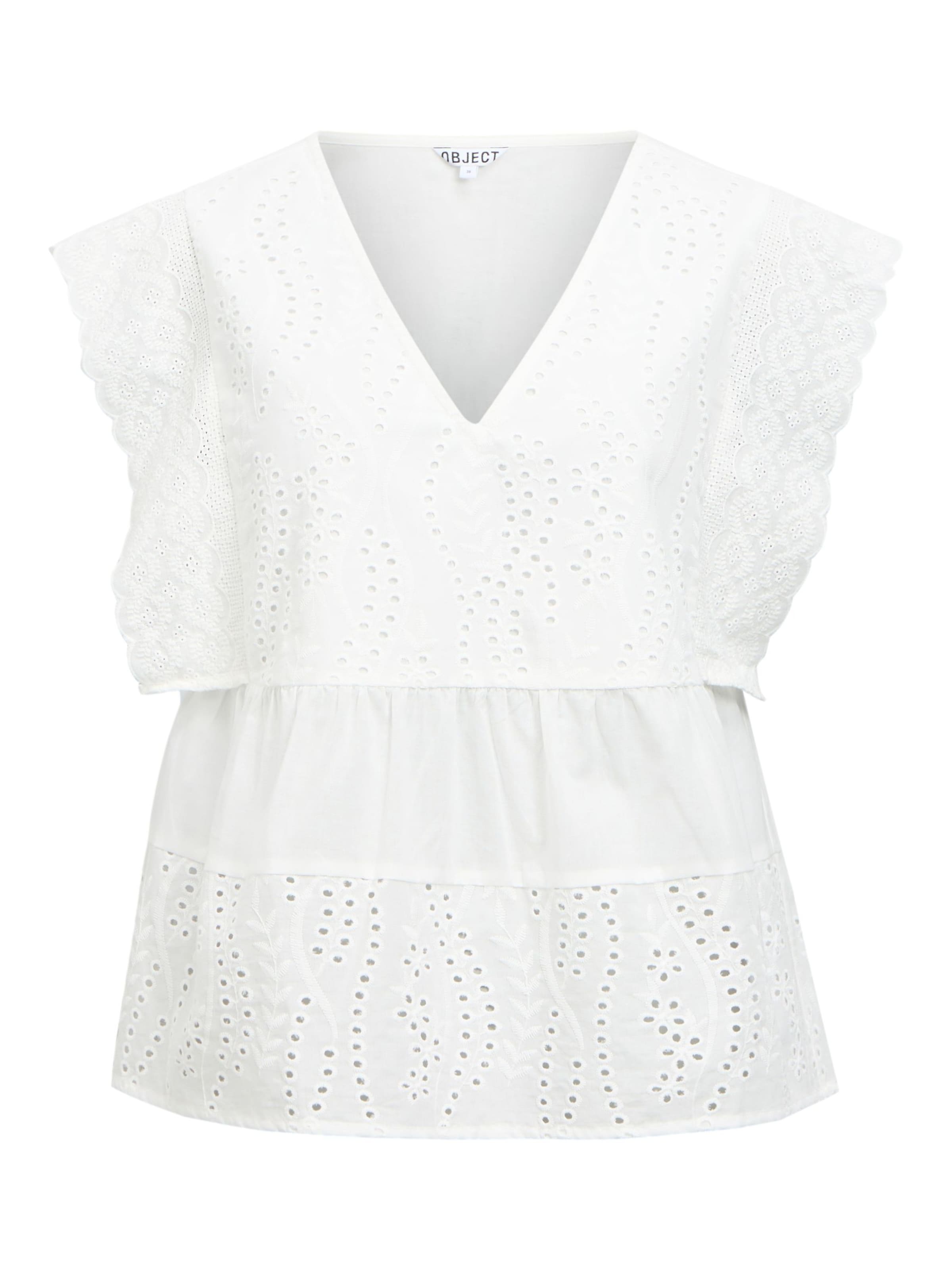 OBJECT - Blusa 'OBJJovanna' en blanco: frente