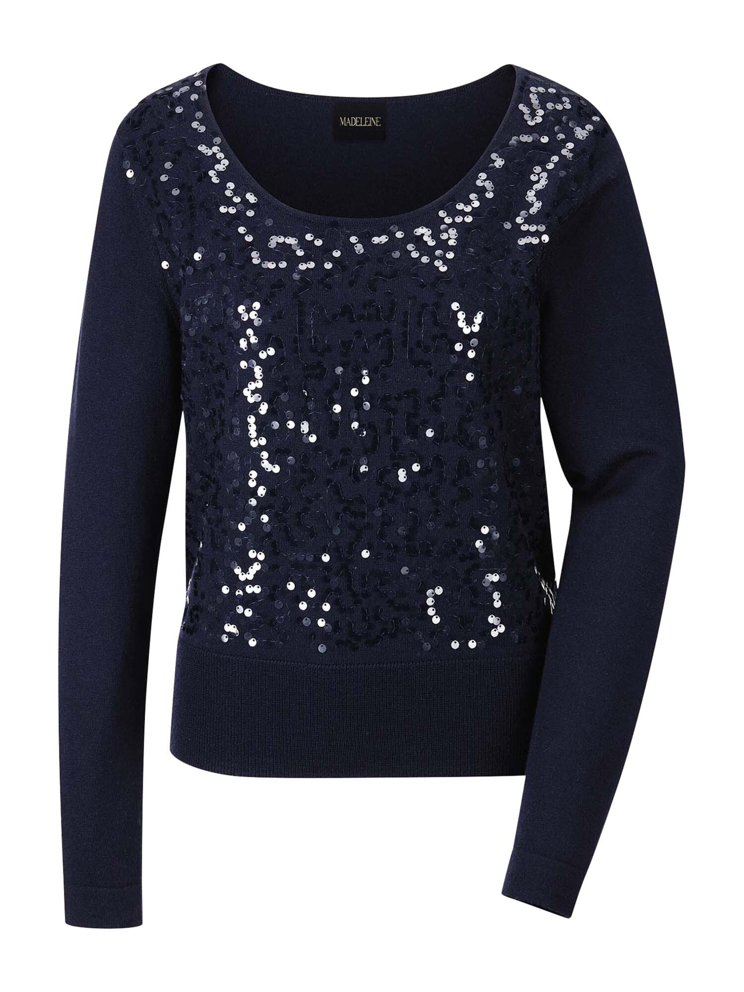 MADELEINE Pullover in Blau: Vorderseite