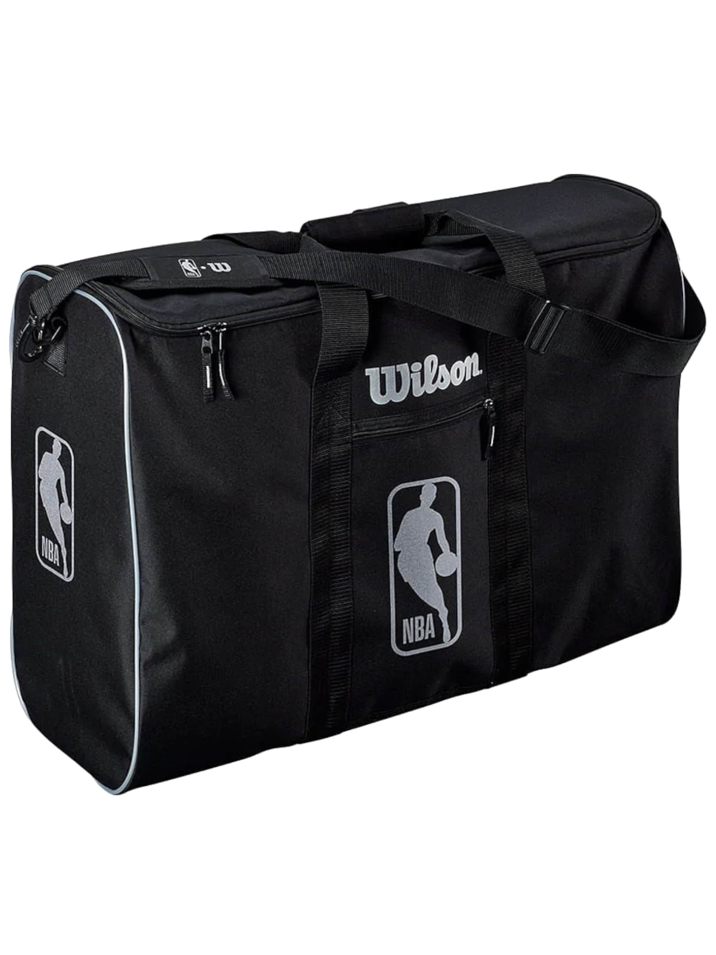 WILSON Sports Bag 'Wilson NBA Authentic 6 Ball Bag' in Black: front