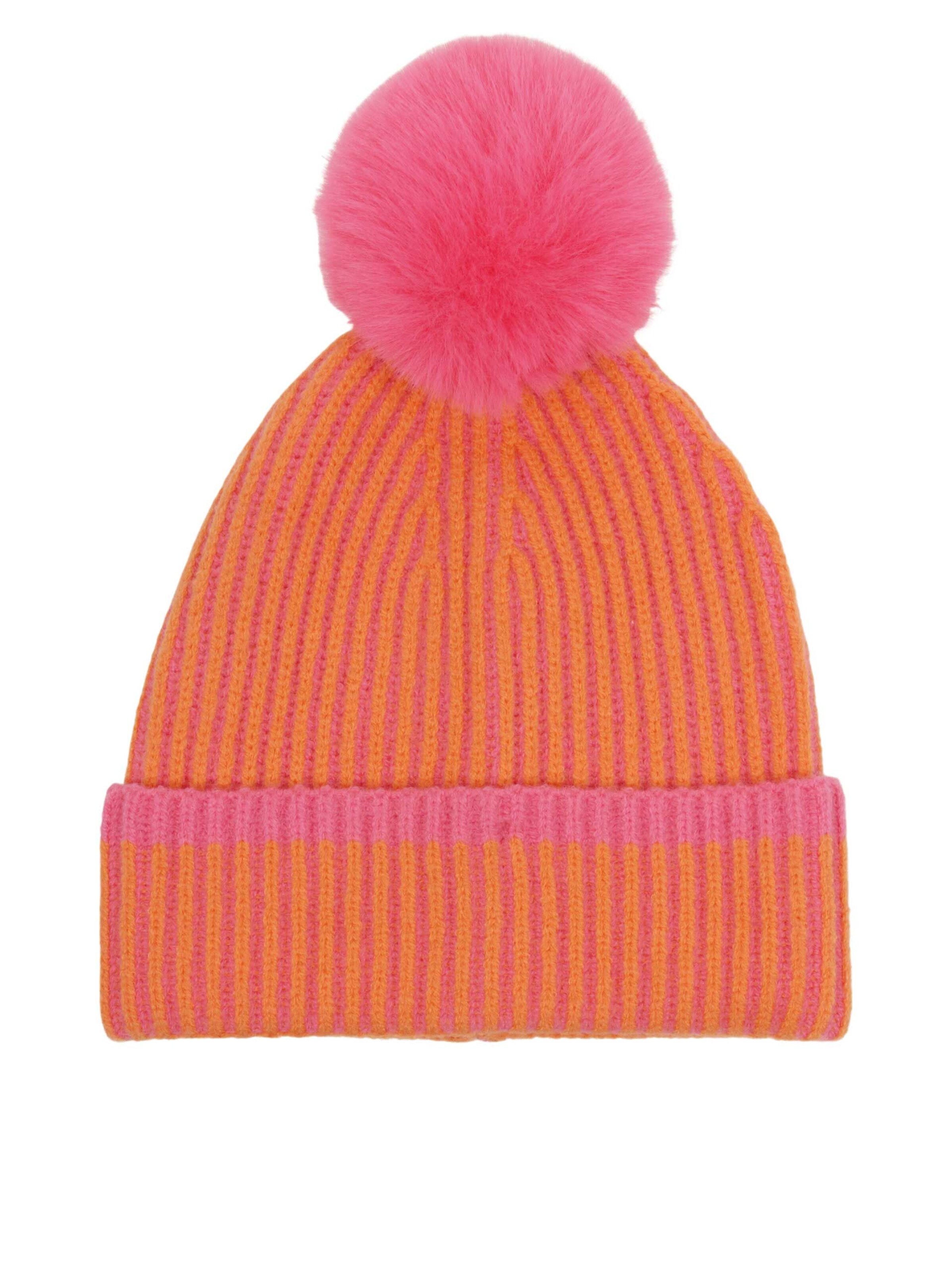 SAMAYA Kuschelig weiche Strickmütze, Größe 57 in Orange: Vorderseite