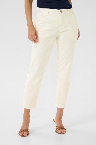 CULTURE Regular Pants 'Brita' in White: front
