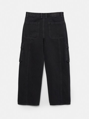 Baggy Jeans cargo Pull&Bear en noir