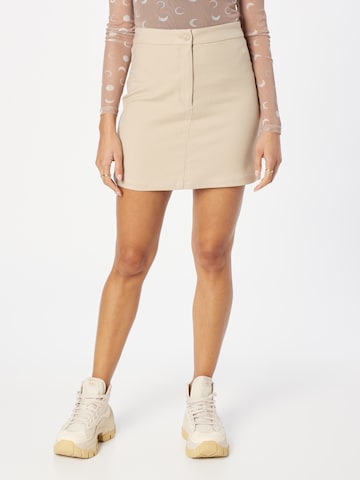 Monki Skirt in Beige: front