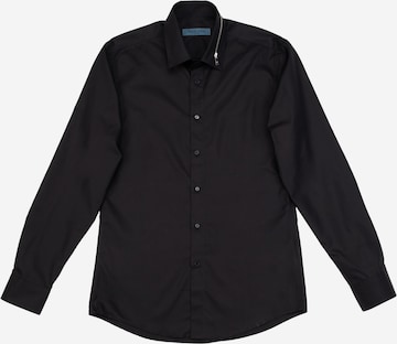 Coupe slim Chemise EMBLEMM en noir : devant