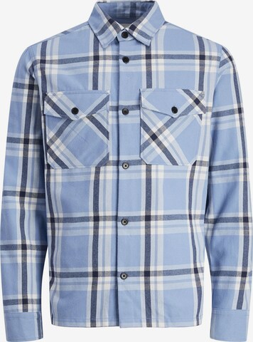 JACK & JONES Button Up Shirt in Blue: front