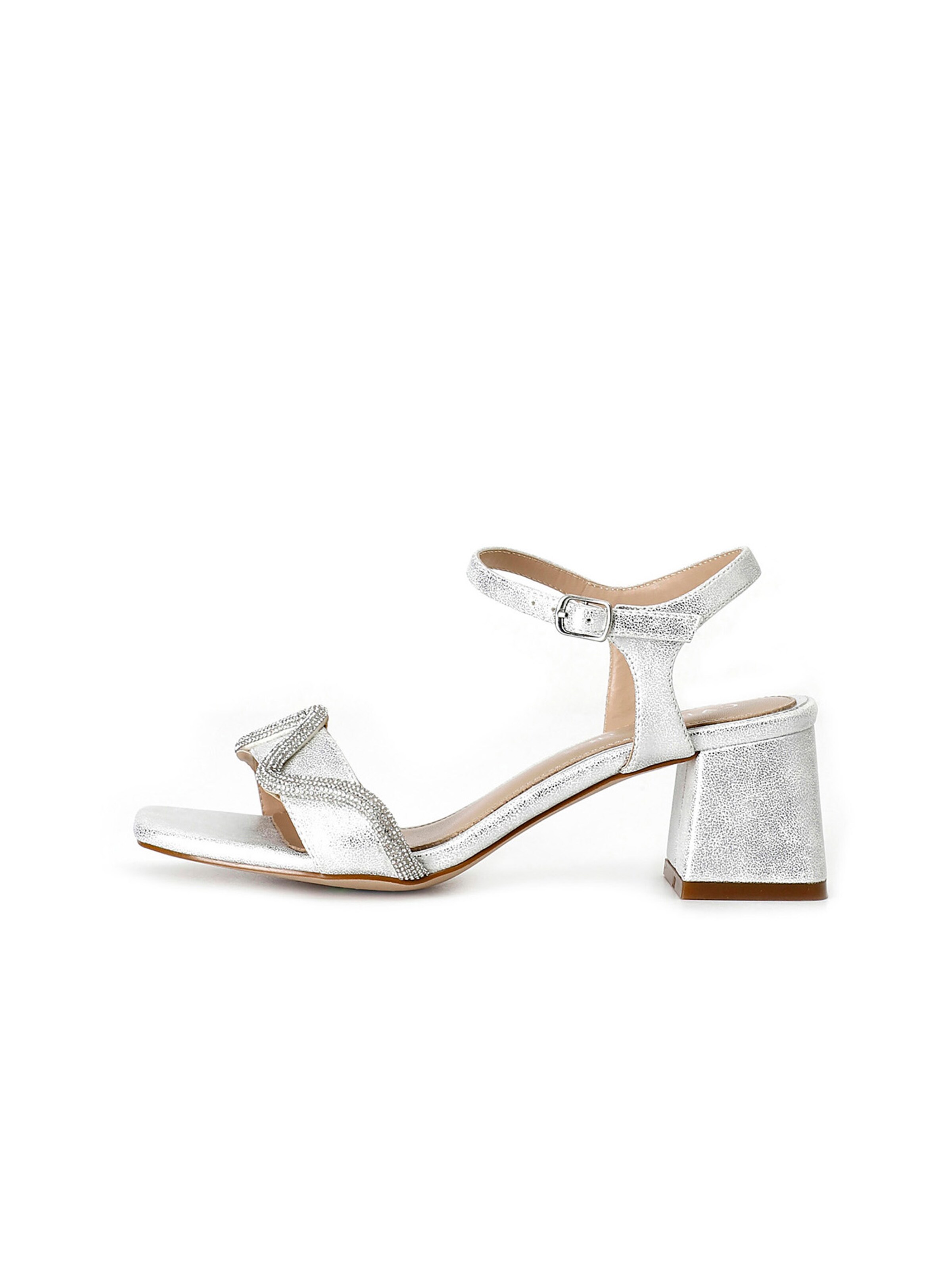 Sandalo di CAFè NOIR in argento: frontale