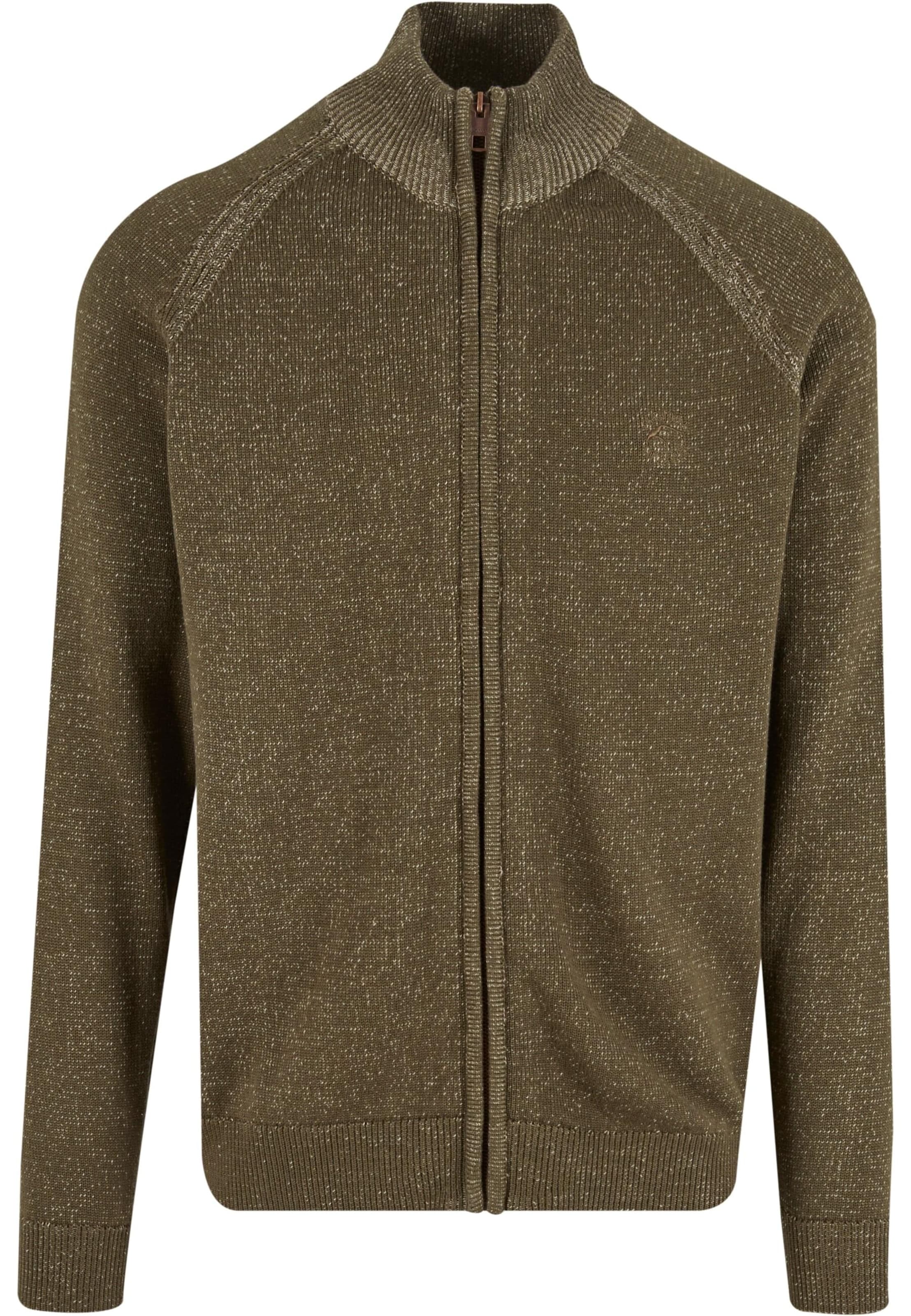 INDICODE JEANS Kardigan 'Fun' – zelená: přední strana