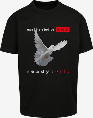 Maglietta 'Ready to fly' di MT Upscale in nero: frontale