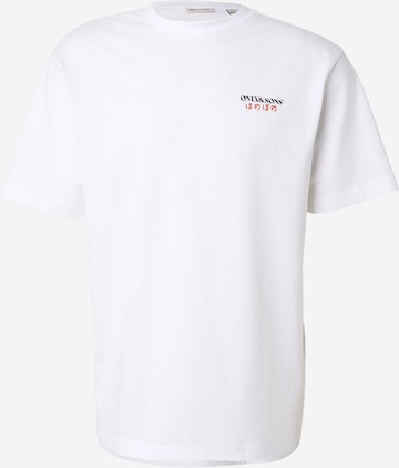 Only & Sons T-Shirt 'ONSBLOOM' in Weiß: Vorderseite